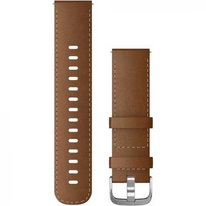 Ремешок сменный GARMIN 22MM BAND, BROWN LEATHER/SILVER LEATHER BAND 010-12932-24 Ремешок сменный GARMIN 22MM BAND, BROWN LEATHER/SILVER LEATHER BAND 010-12932-24