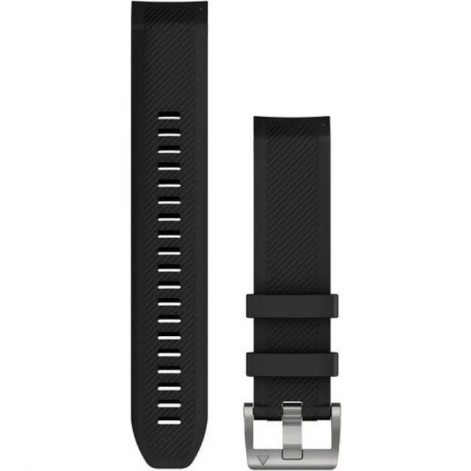 Ремешок сменный GARMIN QUICKFIT 22 WATCH BANDS BLACK SILICONE STRAP (SILVER) 11636 Ремешок сменный GARMIN QUICKFIT 22 WATCH BANDS BLACK SILICONE STRAP (SILVER) 11636